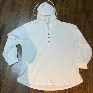 Classic White Jersey Hoodie